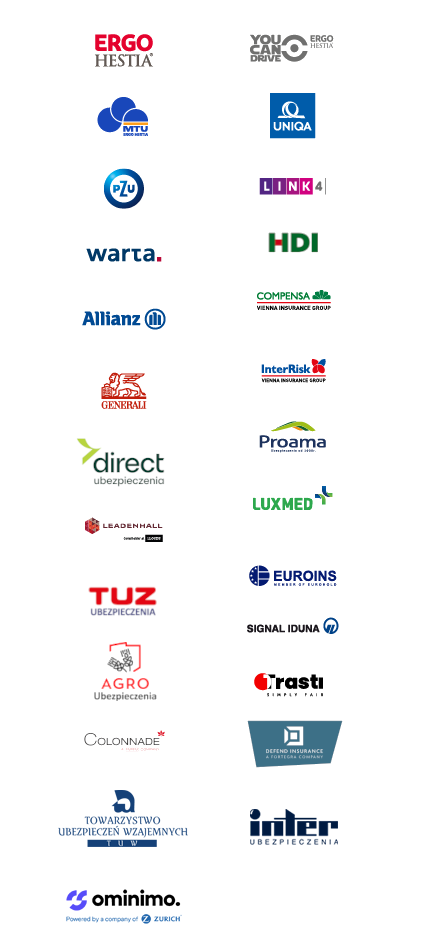 Logotypy Towarzystw Ubezpieczeniowych